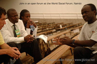 John in an open forum at the World Social Forum
